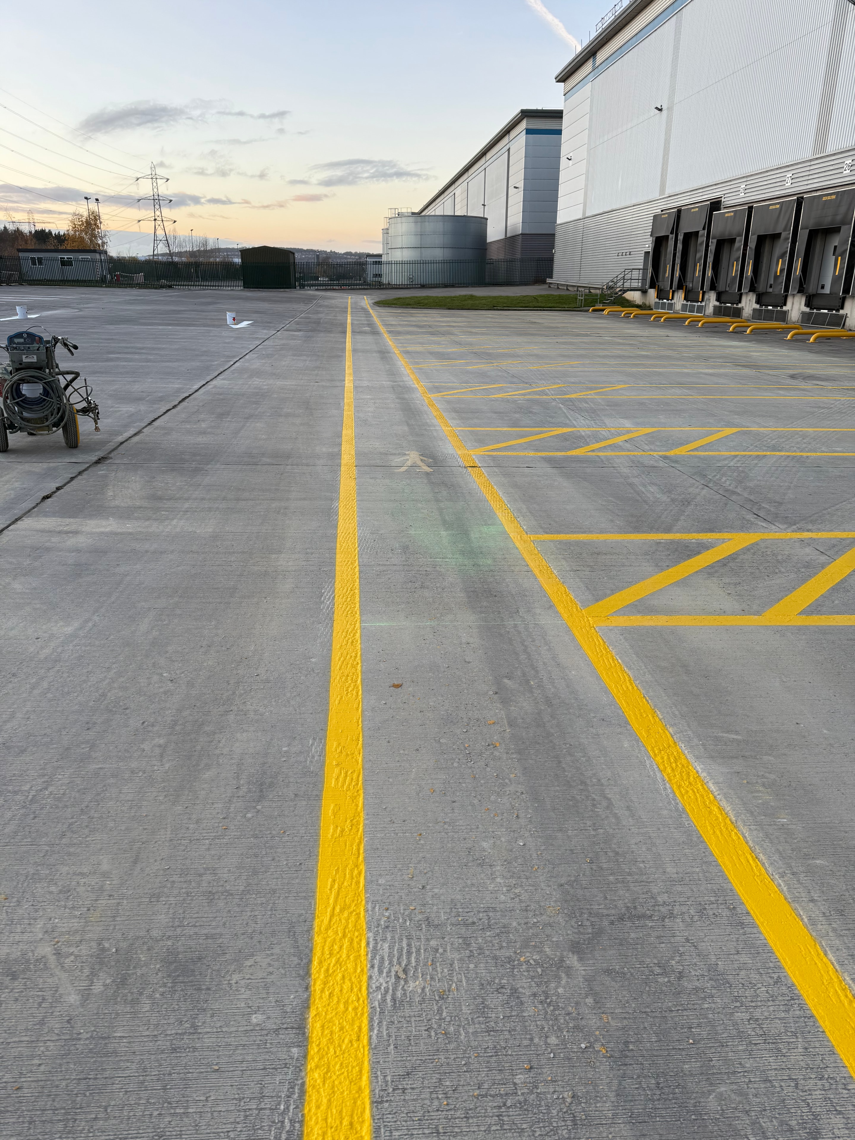 Markex yard line marking project — Sheffield